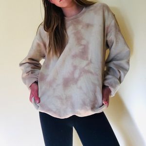 TIE DYE SWEATSHIRT - Tan. Size Small. Brand new.